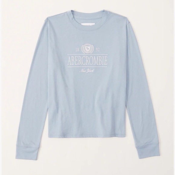 abercrombie kids Other - 4/$25 Abercrombie kids Long Sleeve Embroidered Logo Tee Shirt Girls 9/10 Blue